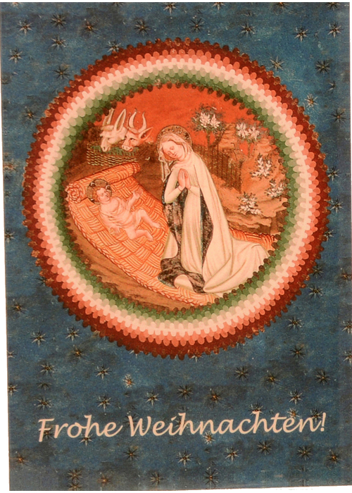 Weihnachts-Faltkarte: Anbetung des Kindes, Kirche St. Helena