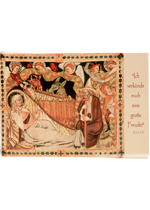 Weihnachts-Faltkarte: Christi Geburt, Gotische Fresken Stift Gurk