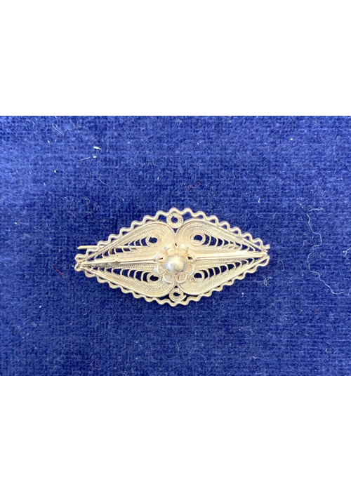 Silberschmuck aus Midyat - Brosche rund 3,7 x 2 cm