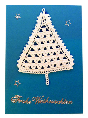 Faltkarte: TurAbdin mit Häkelmotiv - Frohe Weihnachten