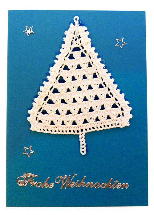 Faltkarte: TurAbdin mit Häkelmotiv - Frohe Weihnachten