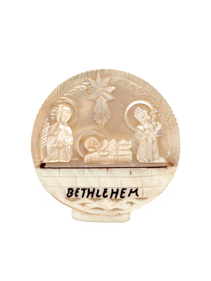 Perlmutt-Krippe 10 x 7 cm