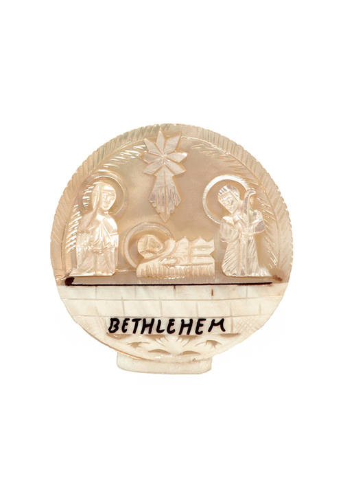 Perlmutt-Krippe 10 x 7 cm