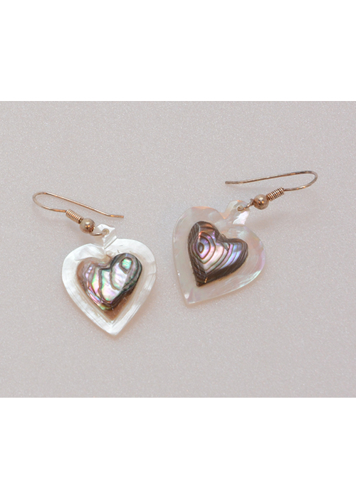 Ohrringe Perlmutt - Herz